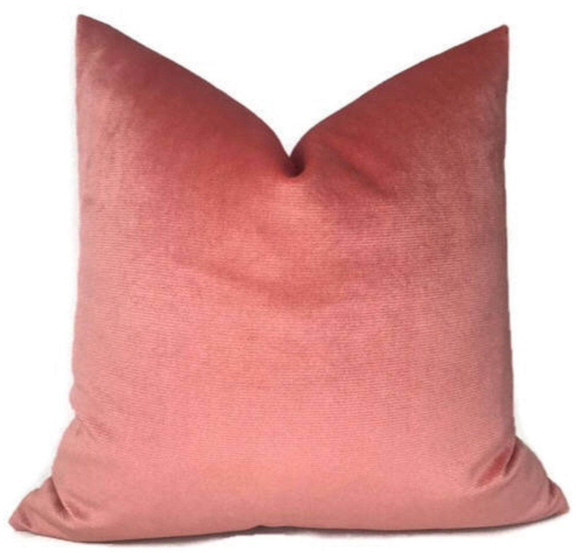 Coral Velvet Pillow Cover – DEKOWE