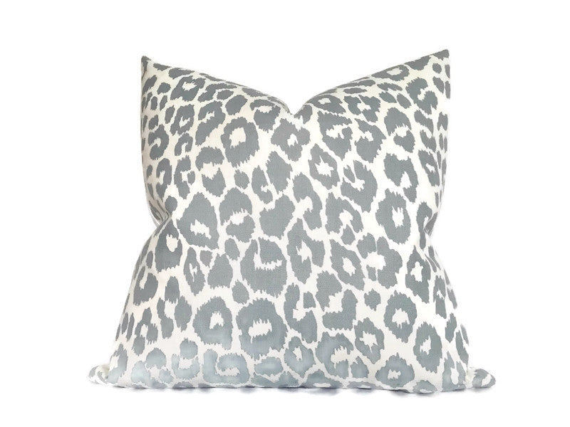 Iconic Leopard Sky Pillow Cover / Schumacher Sky Leopard Cushion Cover /  Indoor or Outdoor Pillow Cover