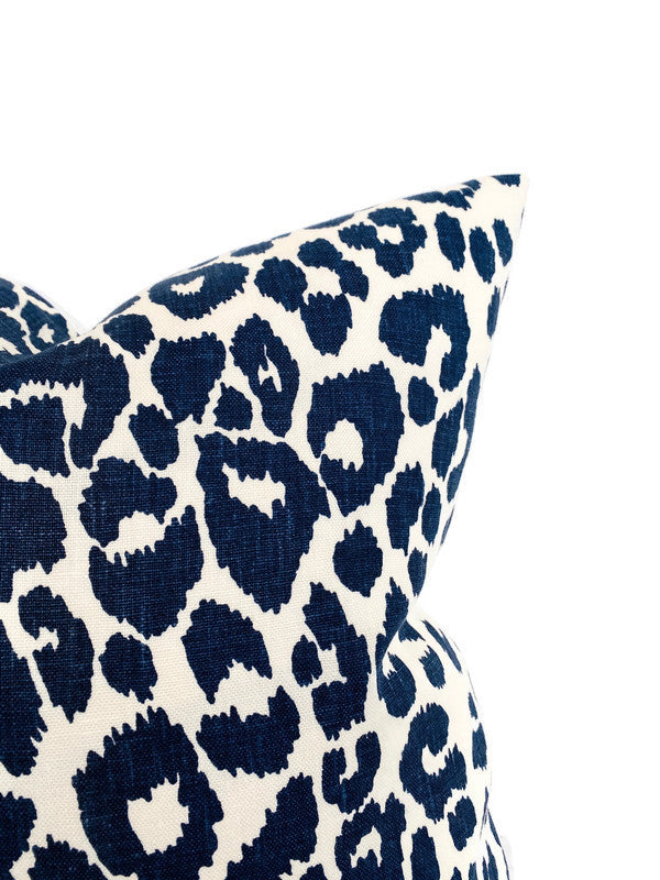 Iconic Leopard Sky Pillow Cover / Schumacher Sky Leopard Cushion Cover /  Indoor or Outdoor Pillow Cover