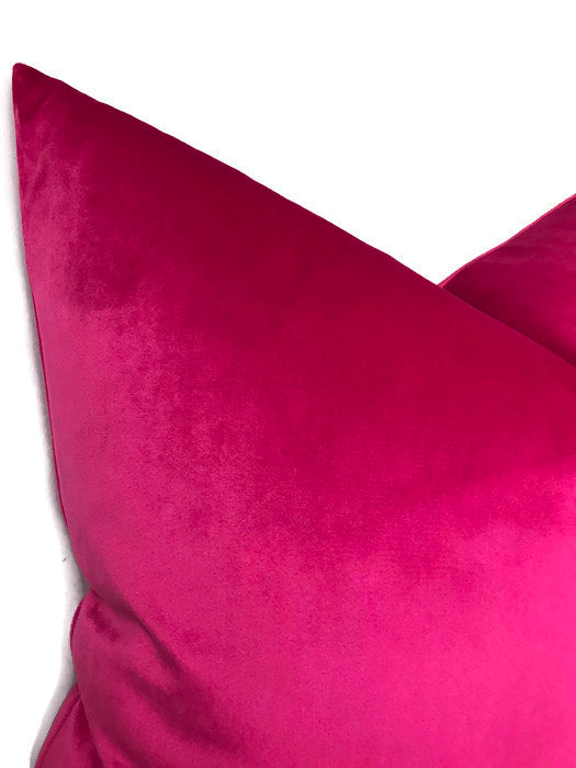 Dark pink velvet discount pillow