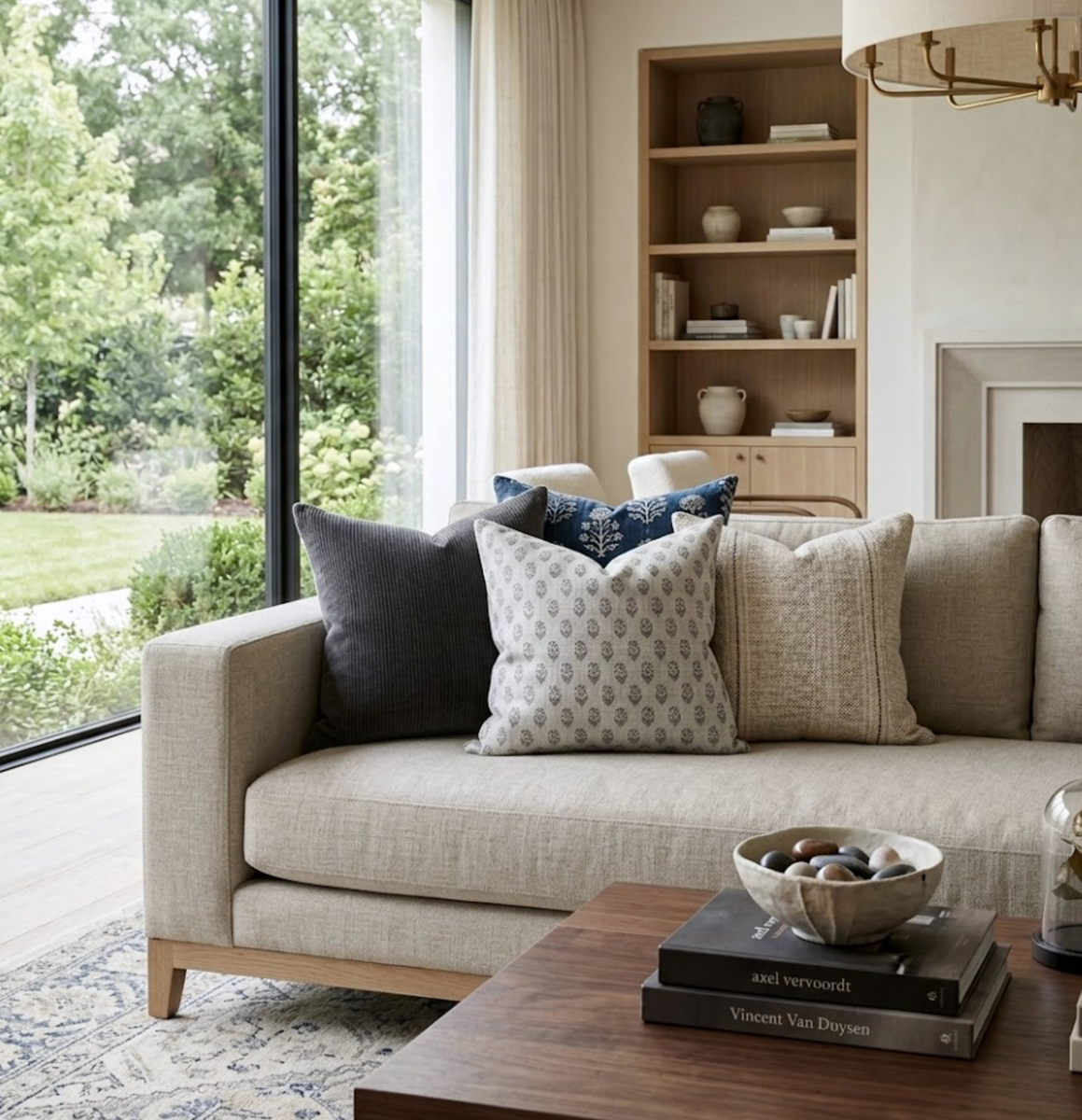 Rajmata Tonal Pillow Cover in Ash Grey, Peter Dunham Textiles – DEKOWE