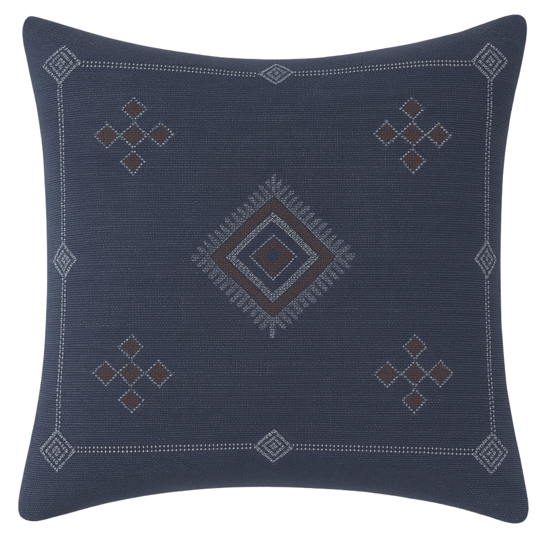 navy mudcloth pillow