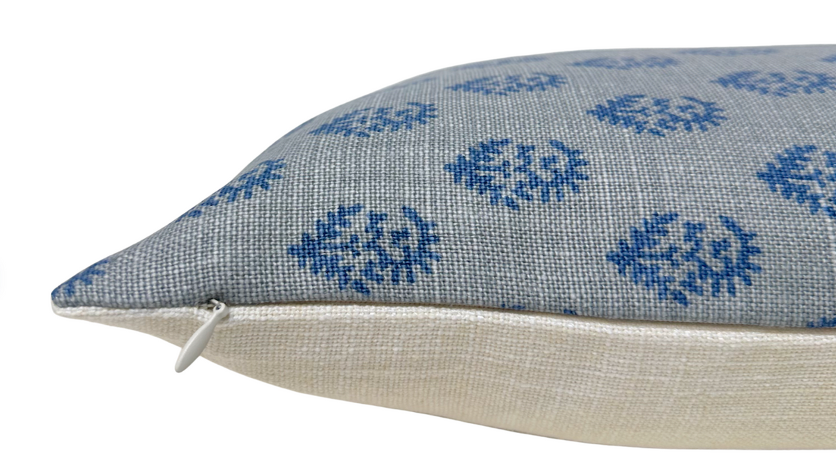 Rajmata Pillow Cover in Mist Indigo, Peter Dunham Textiles – DEKOWE