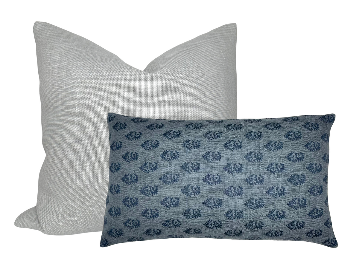 Rajmata Pillow Cover in Blue, Indoor/Outdoor Pillows, Peter Dunham Tex ...