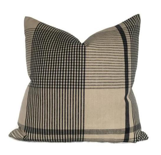 Exodus Pillow Cover in Tan Black DEKOWE